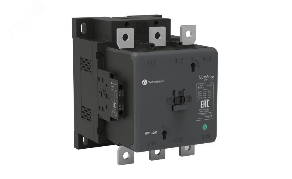 КОНТАКТОР MC1G 3P 265A 2НО+2НЗ AC/DC 48-130V 50/60ГЦ