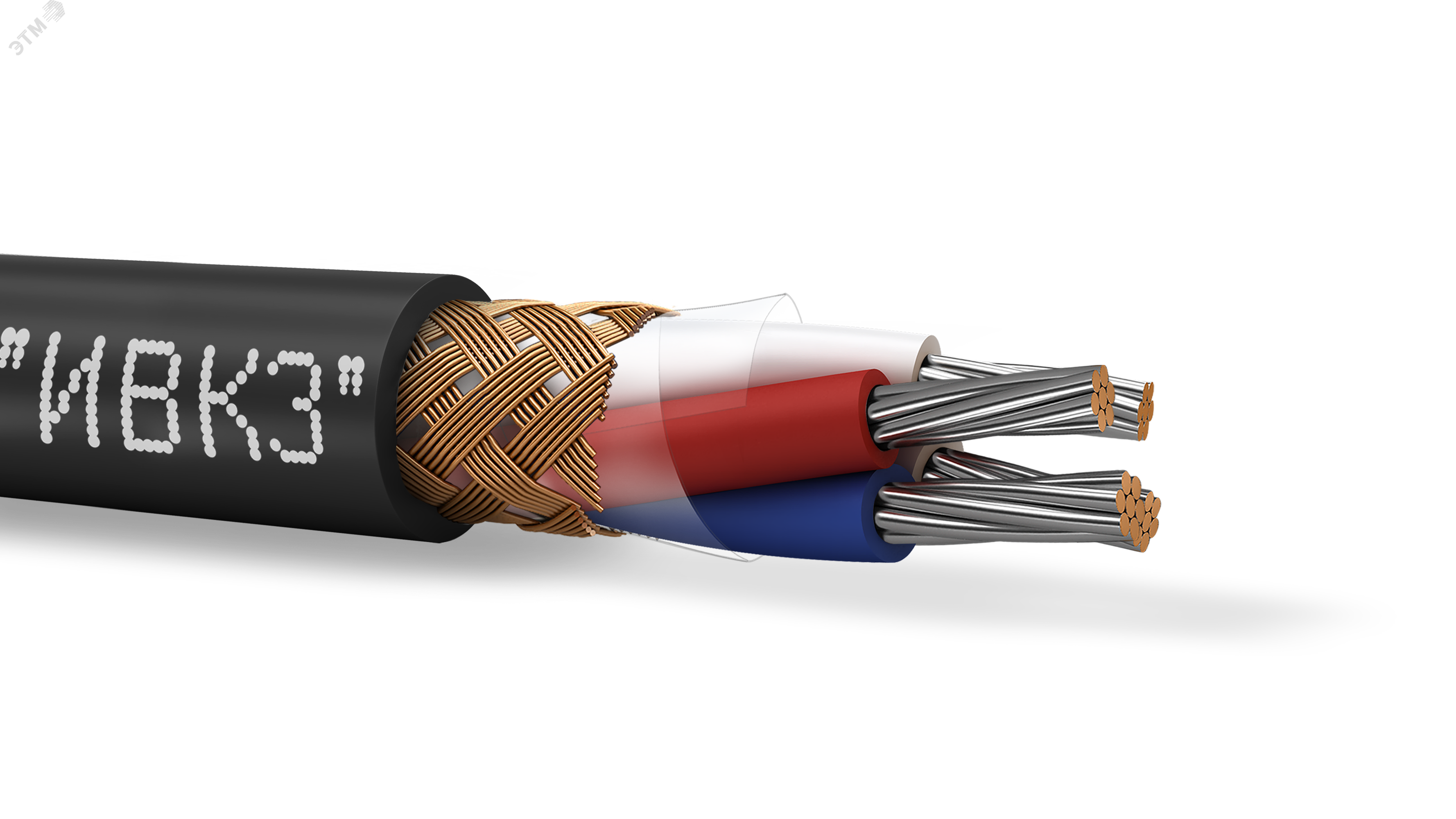 Кабель монтажный МКЭШВнг(А)-LS 2х2х0,75 бухта 100м ТРТС