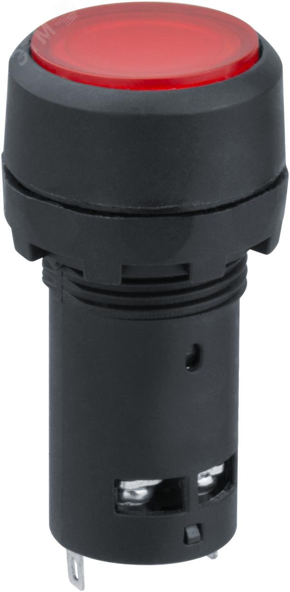 Кнопка NBI-B-09-R красная с подсветкой d22мм 230В NO+NC