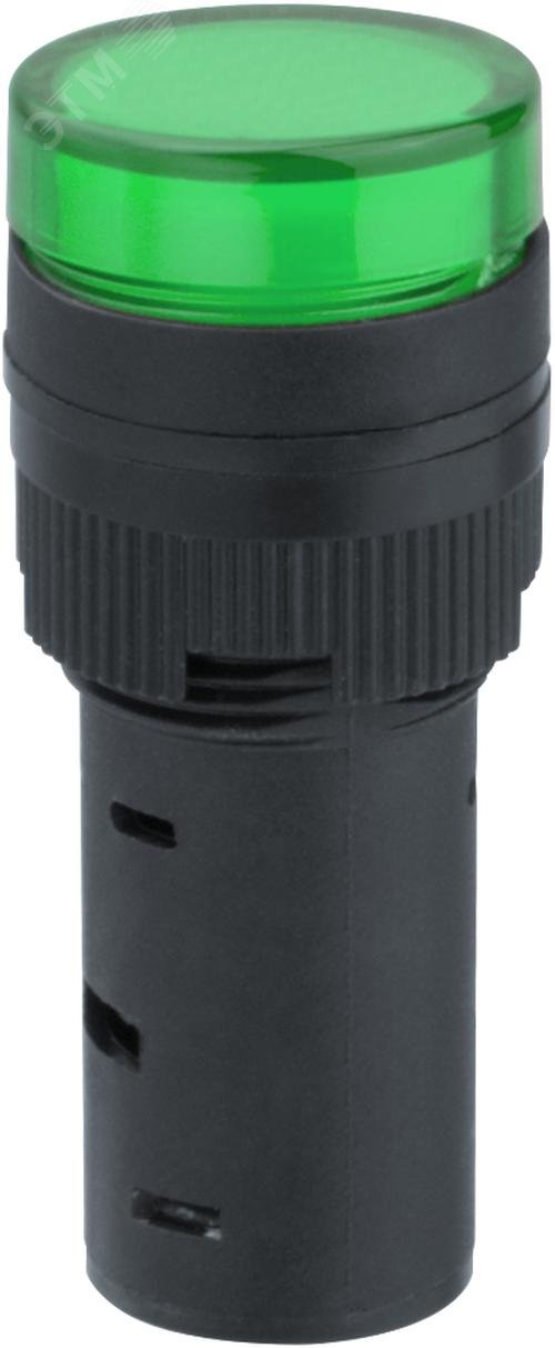 Лампа индикаторная NBI-I-AD16-230-G зеленая d16мм 230В AC/DC