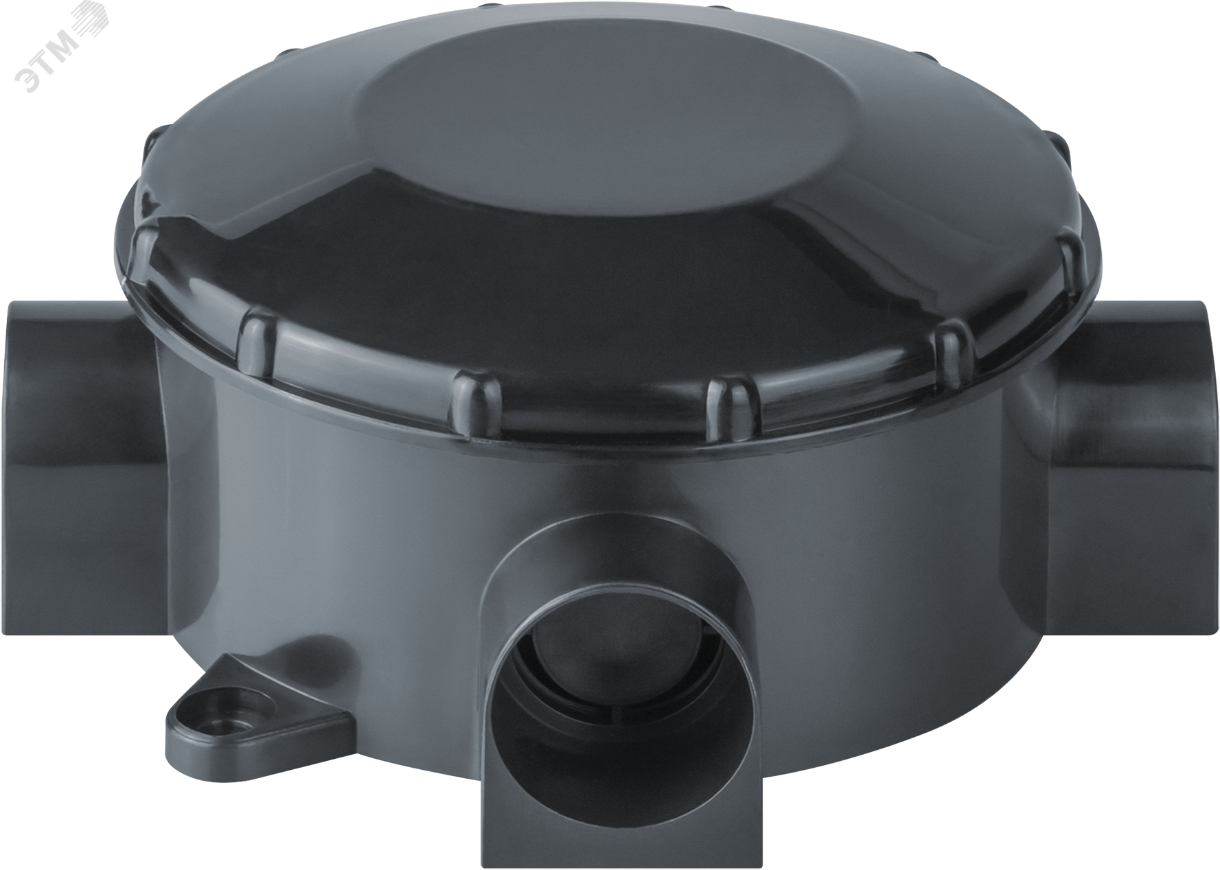 Коробка NSS-DB-70-35-BL распаячная открытого монтажа трехрожковая черная d70x35