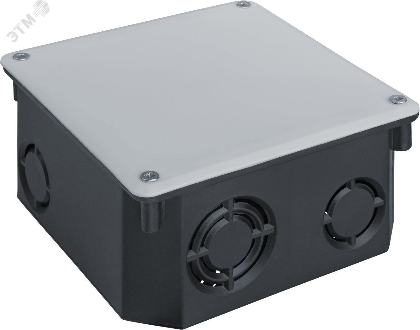 Коробка NSS-DB-SW-100-100-50-BL распаячная скрытого монтажа с крышкой черная 100х100х50