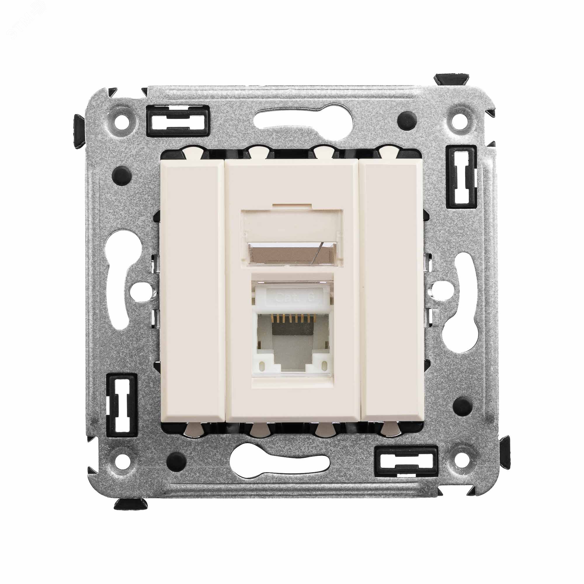 Avanti Компьютерная розетка RJ-45 в стену, кат.6 одинарн ая  Ванильная дымка