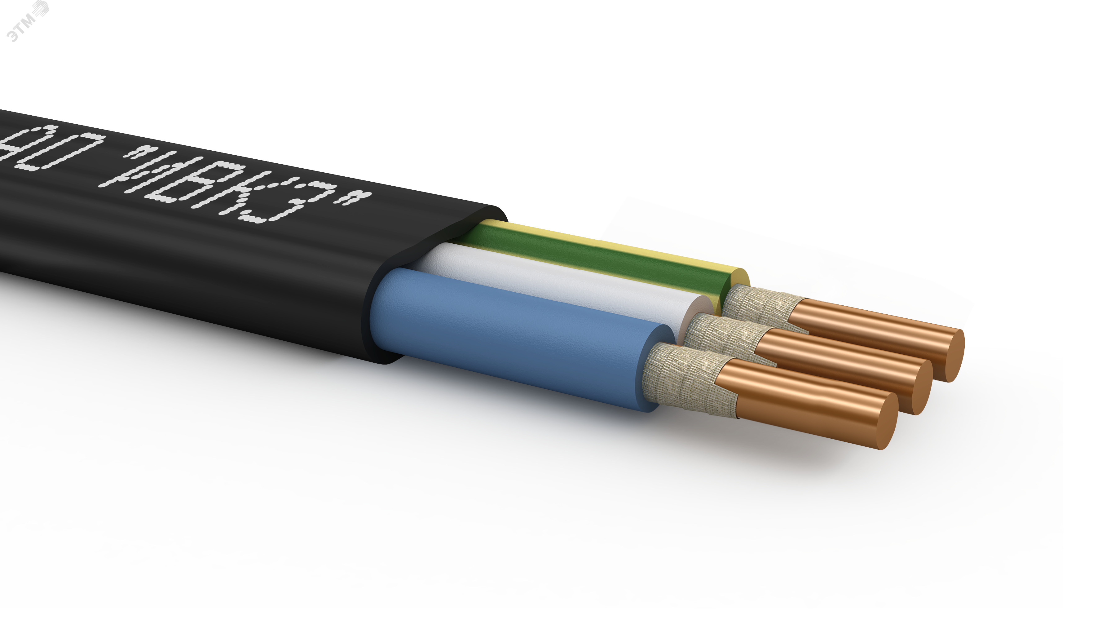 Кабель силовой ВВГ-Пнг(А)-FRLS 3х2.5 ок           (N.РЕ)-0.66 плоский ТРТС  100м