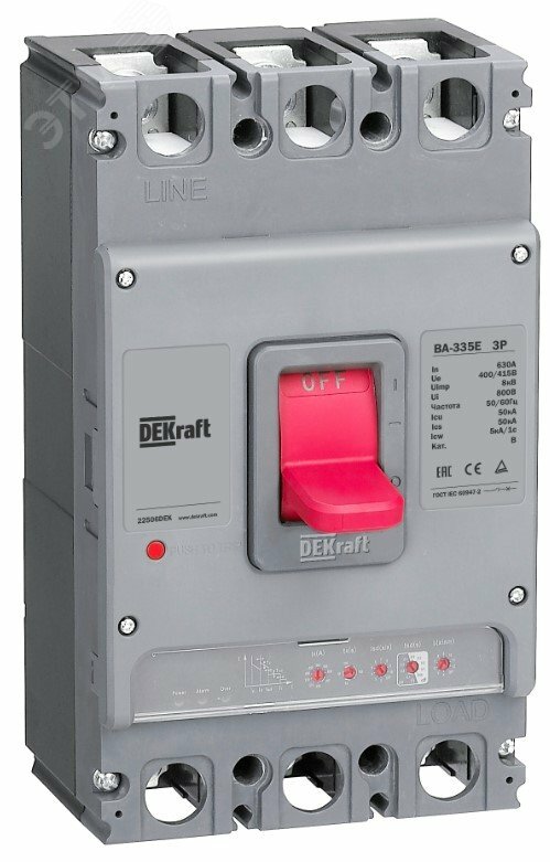 Купить Выключатель автоматический силовой трехполюсный с электронным расцепителем 400А 50кА ВА-335E в Казани Выключатель автоматический силовой трехполюсный с электронным расцепителем 400А 50кА ВА-335E