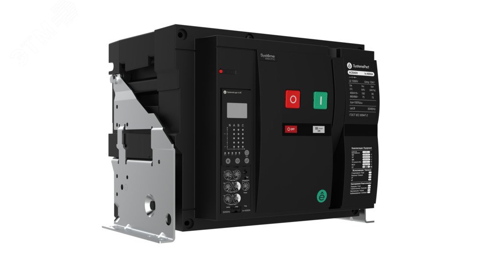 Воздушный автоматический выключатель SYSTEMEPACT ACB 10N 4P 6.0E СТАЦ ГП MCH+MX+XF AC230V SDE2