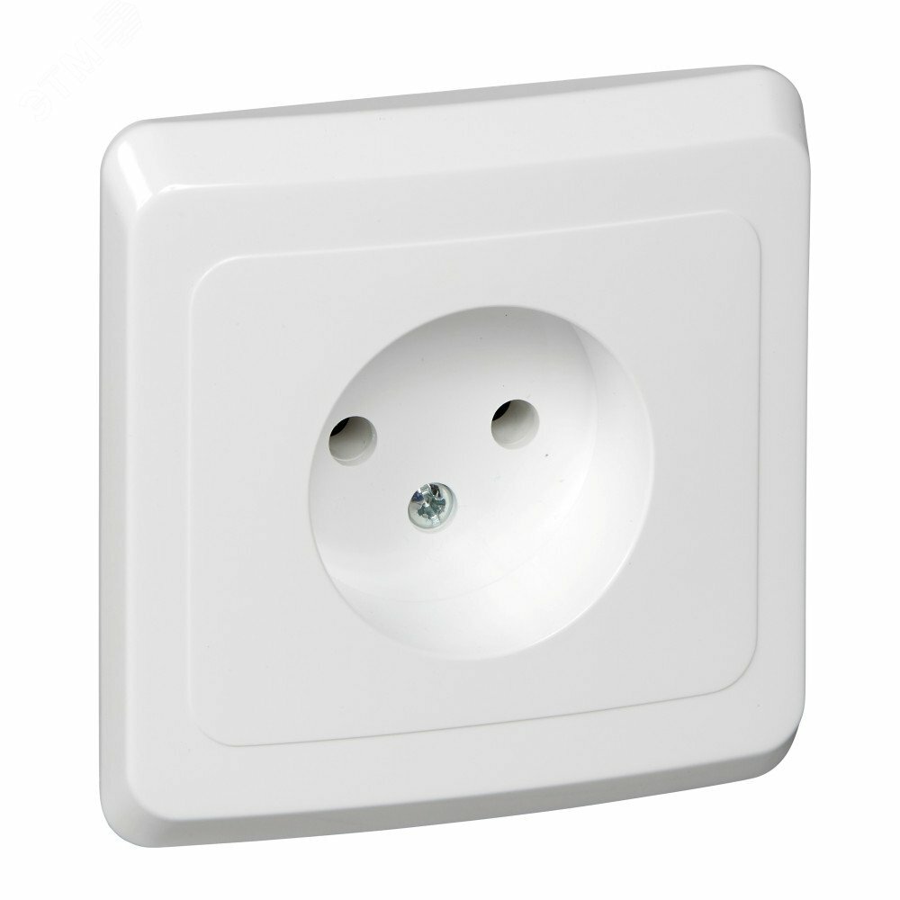 Купить ЭТЮД Розетка скрытая без заземления без шторок белая в Казани ЭТЮД Розетка скрытая без заземления без шторок белая