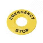 Маркировка для кнопки аварийного останова         Emergency Stop D60