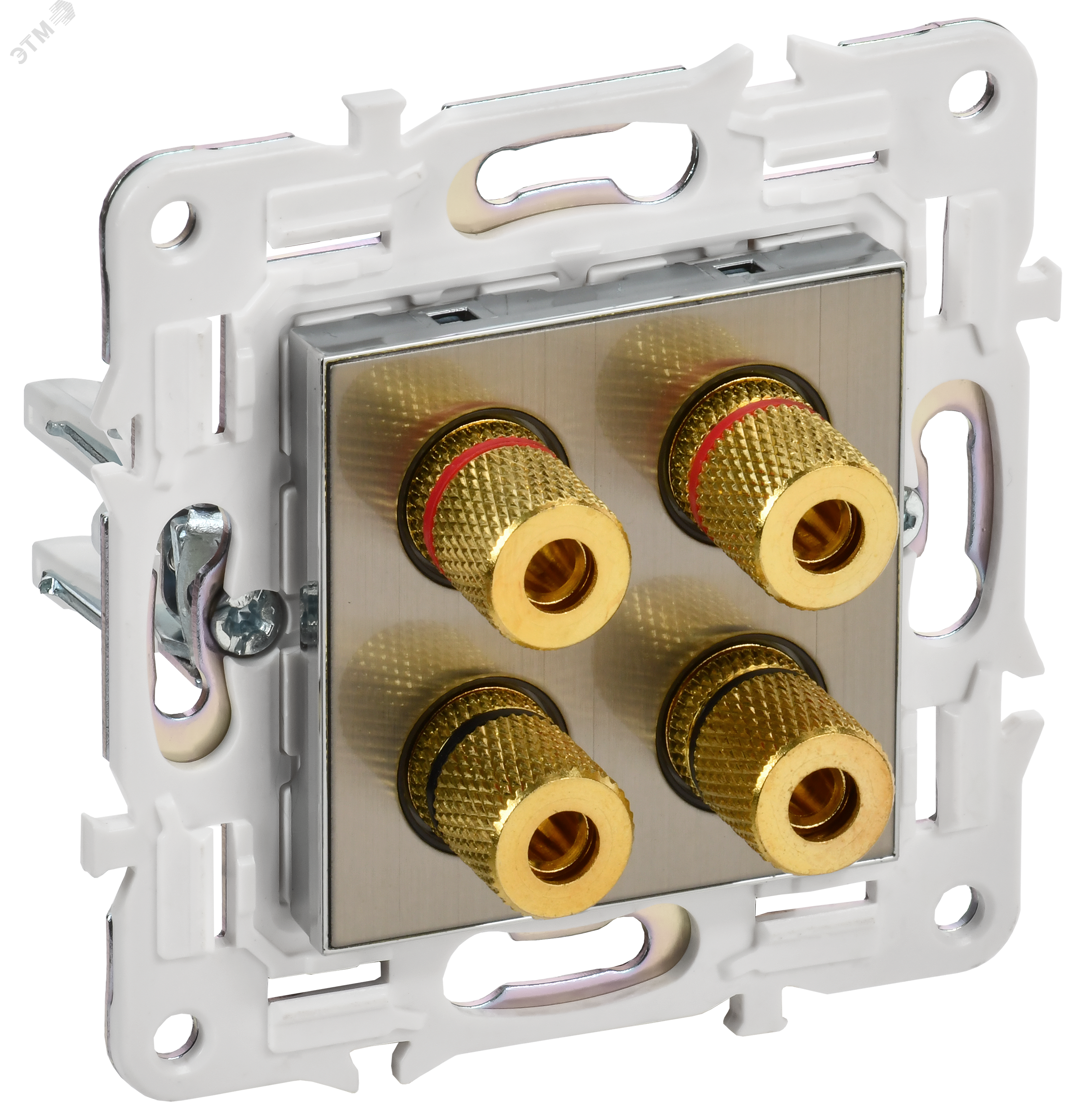 SKANDY Аудиорозетка 4-местная SK-A01N никель IEK