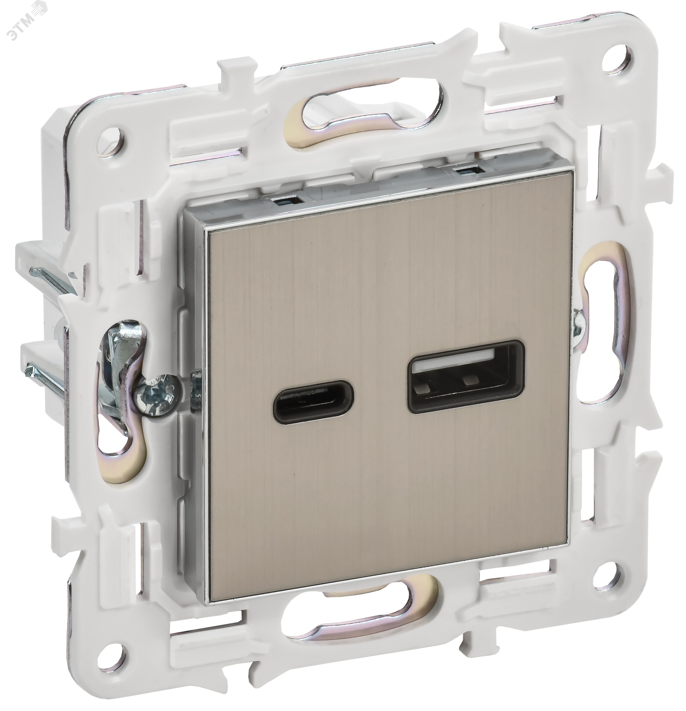SKANDY Розетка USB A+C 18Вт SK-R13N никель IEK