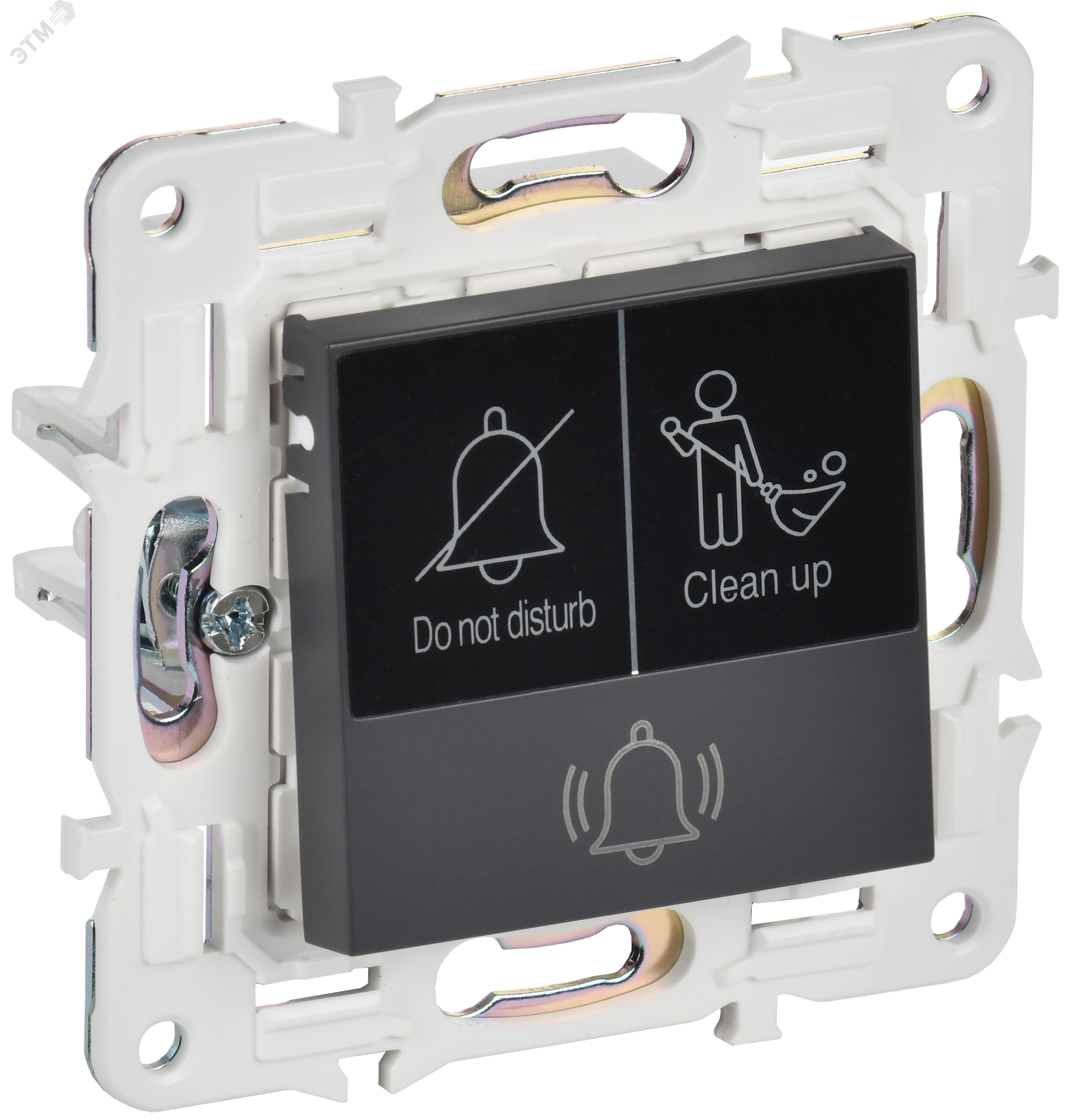 SKANDY Кнопка звонка с индикацией для отелей 10А SK-V17T титан IEK