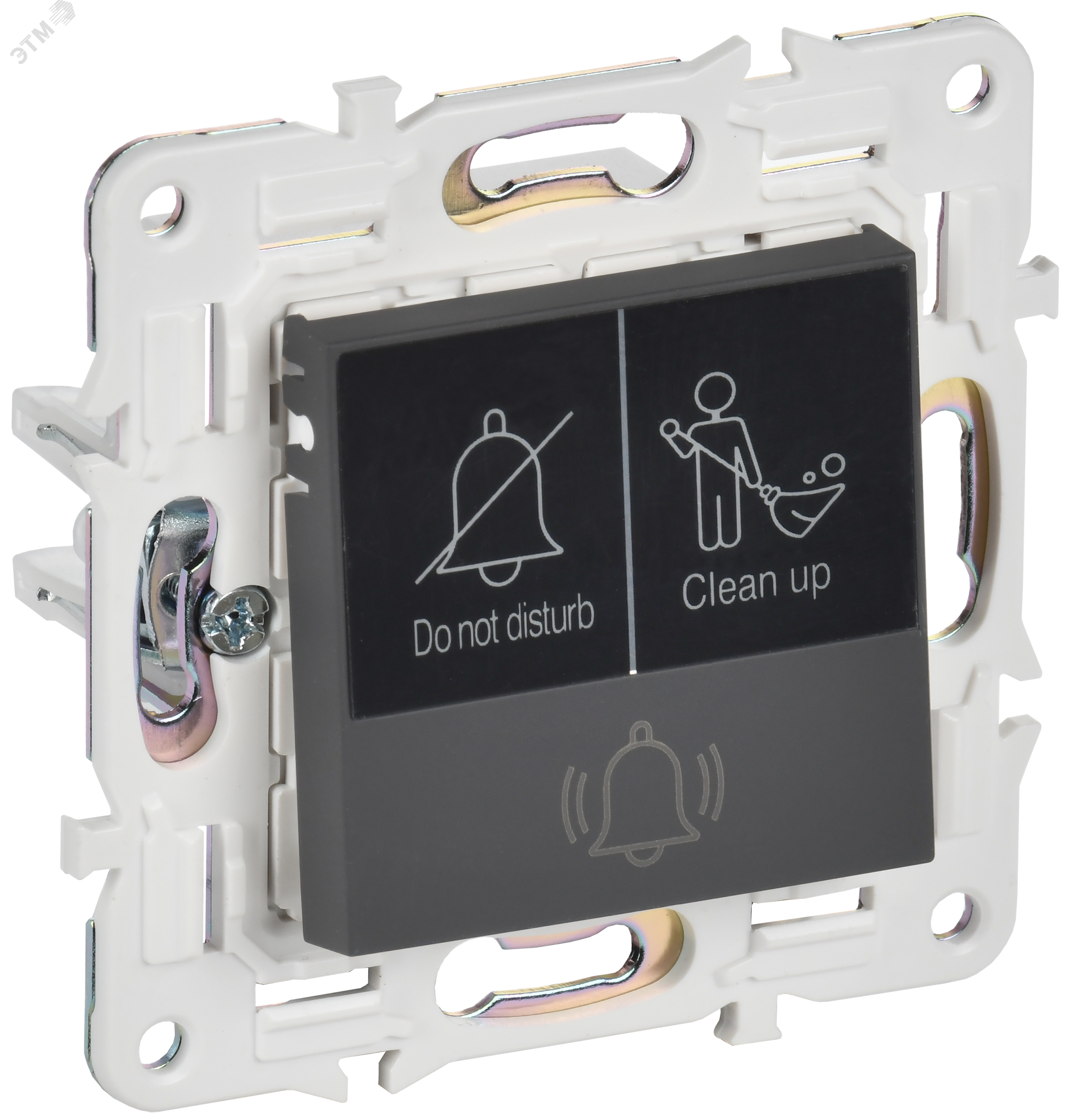 SKANDY Кнопка звонка с индикацией для отелей 10А SK-V17G графит IEK