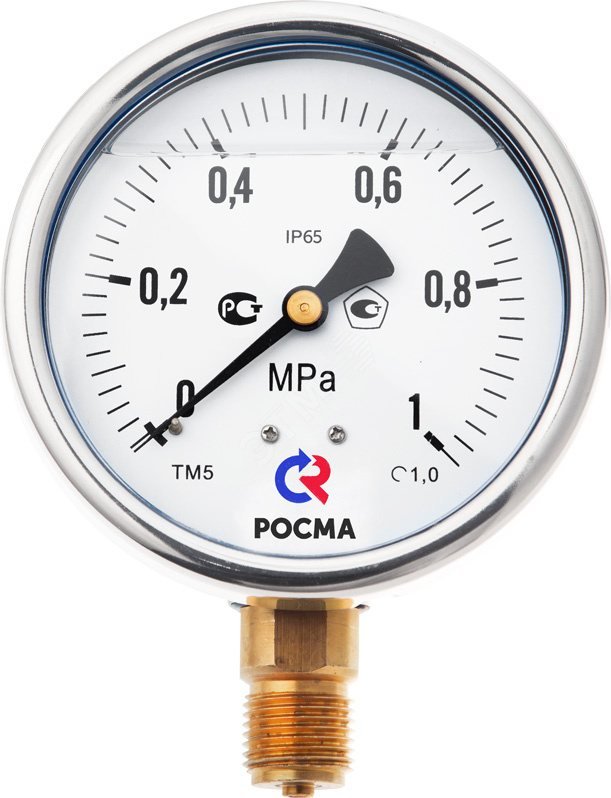 Вакуумметр виброустойчивый радиальный ТВ-320Р.00 (-0.1…0 MPa) М12х1.5 кл.1,5