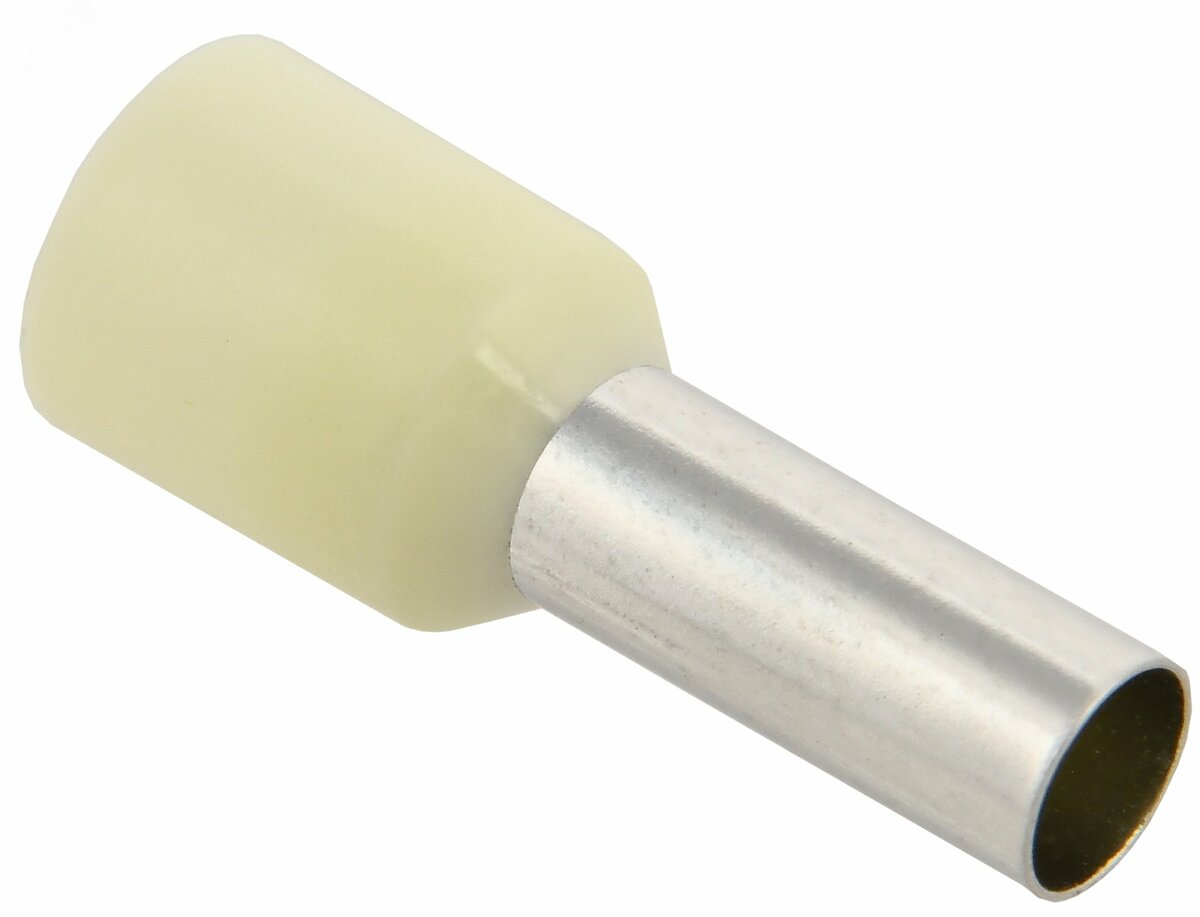 Купить Наконечник-гильза Е10-12 10мм2 слоновая кость (20шт) в Казани Наконечник-гильза Е10-12 10мм2 слоновая кость (20шт)