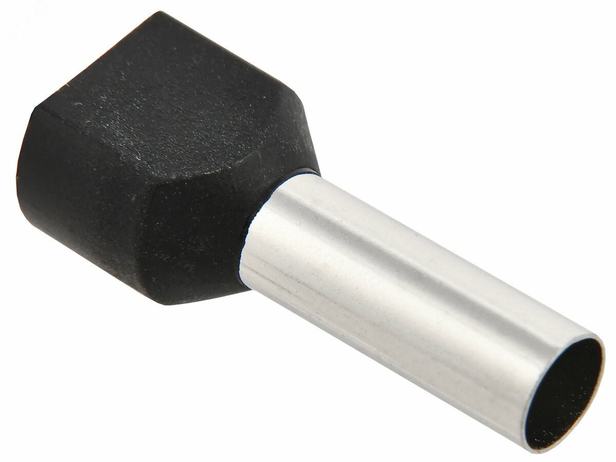 Купить Наконечник штыревой НШвИ 2х6-14 черный НГИ2 (100шт) в Казани Наконечник штыревой НШвИ 2х6-14 черный НГИ2 (100шт)