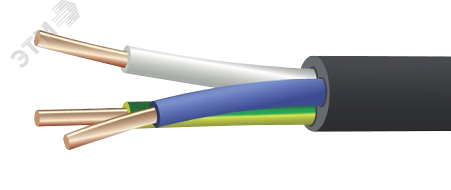 Кабель силовой ВВГ-нг(А)-LSLTx 3х2,5ок(N, PE)-0,66 ТРТС (А) 100м ТРТС