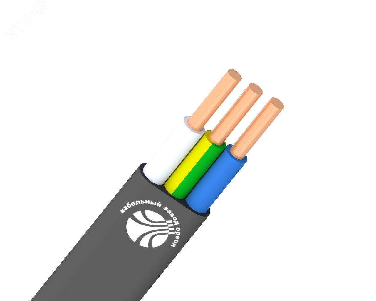 Кабель силовой ВВГнг(А)-LSLTx 3х4 плоский 0,66    ТРТС