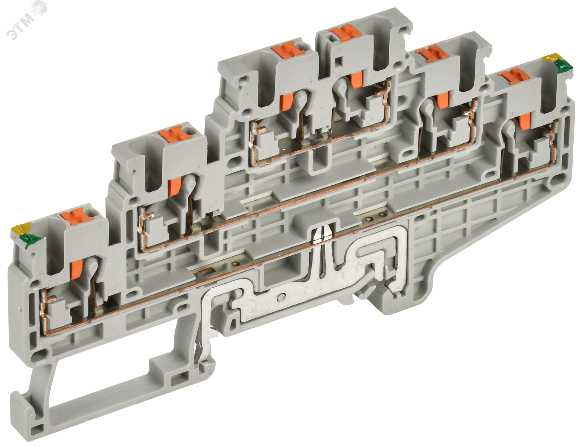 Колодка клеммная CP-ML-PEN 3 ур. земля-низ 2,5мм2 серая IEK