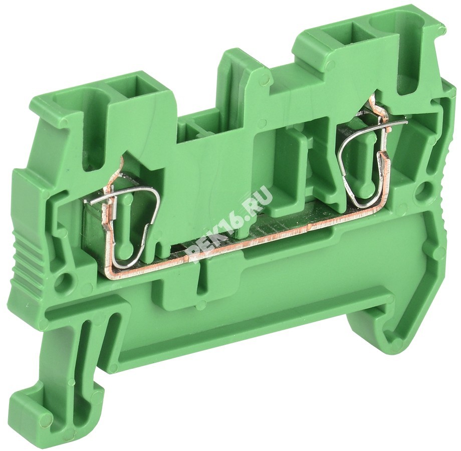 Клемма пружинная КПИ 2в-2,5 31А зеленый