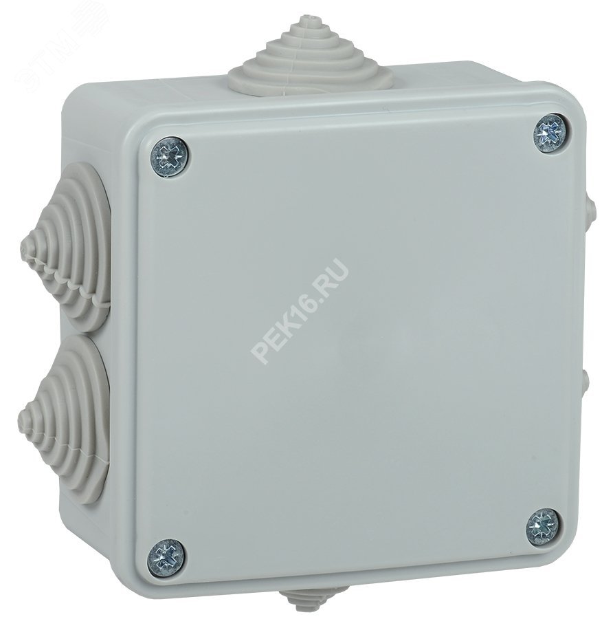 Коробка расп. КМ для о/п 100х100х45мм IP44 6 вв. (7035) IEK