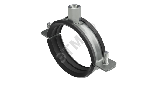 Хомут для средних нагрузок с изоляцией с гайкой М8 для труб d 1 1/4