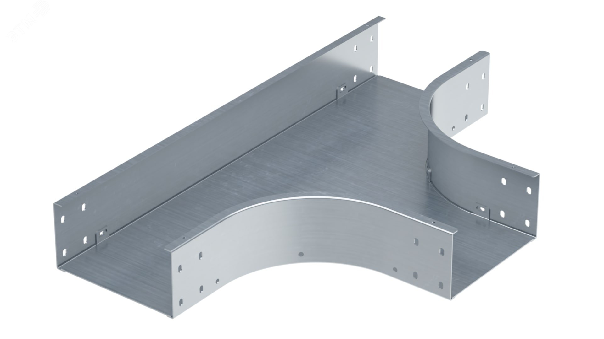 Ответвитель Т-образный 80х400, 1,2 мм, цинк-ламель, в комплекте с крепежными элементами и соединительными пластинами, необходимымидля монтажа