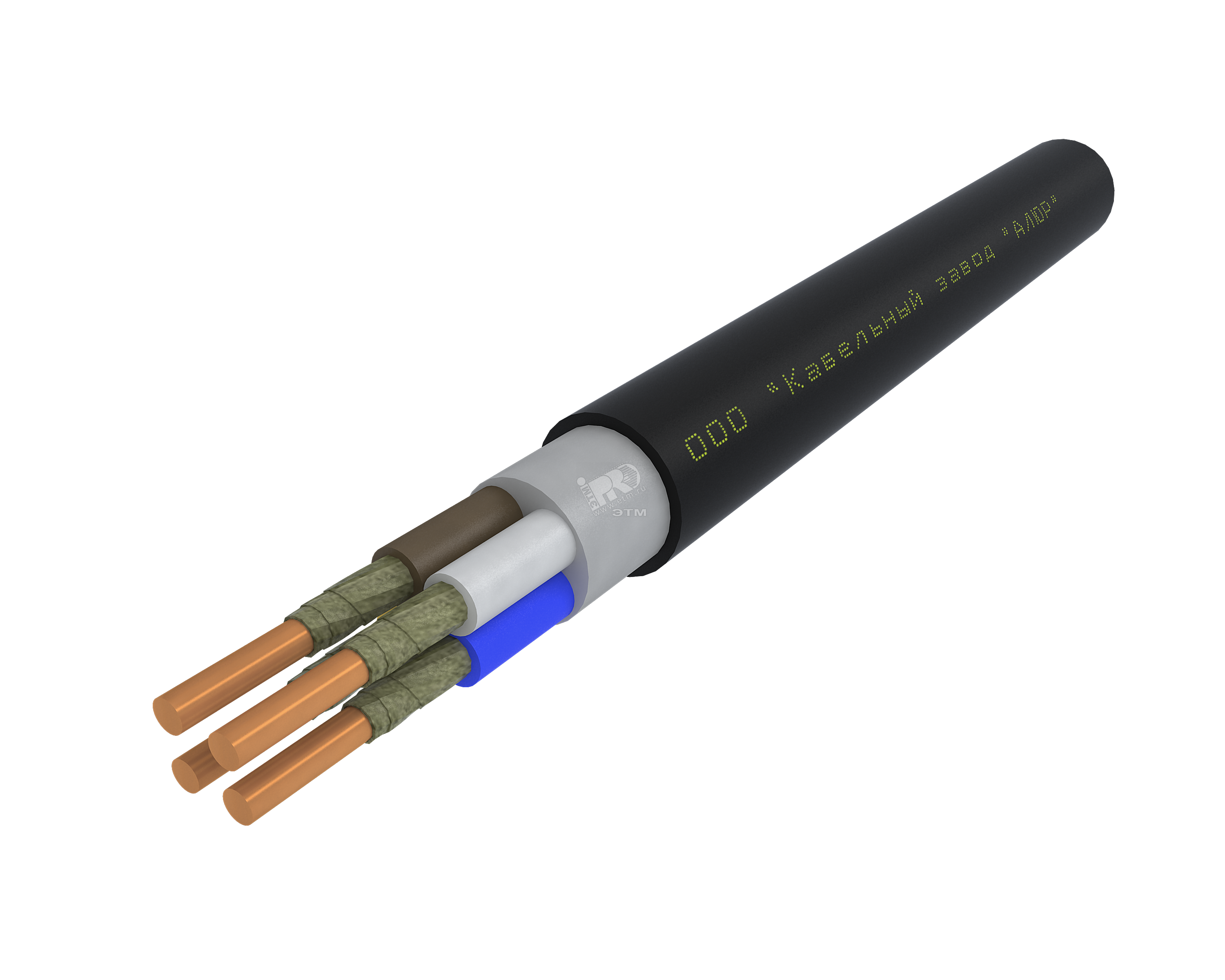 Кабель силовой ППГнг(А)-FRHF 4х1.5ок (N)-0.66 однопроволочный (бухта)