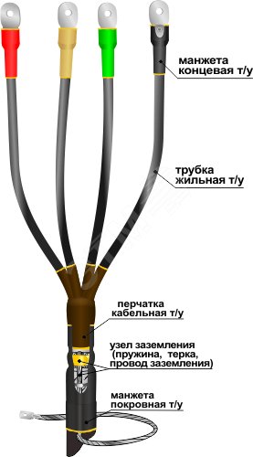 Муфта кабельная концевая 1КВТп-4х(16-25)без наконечников