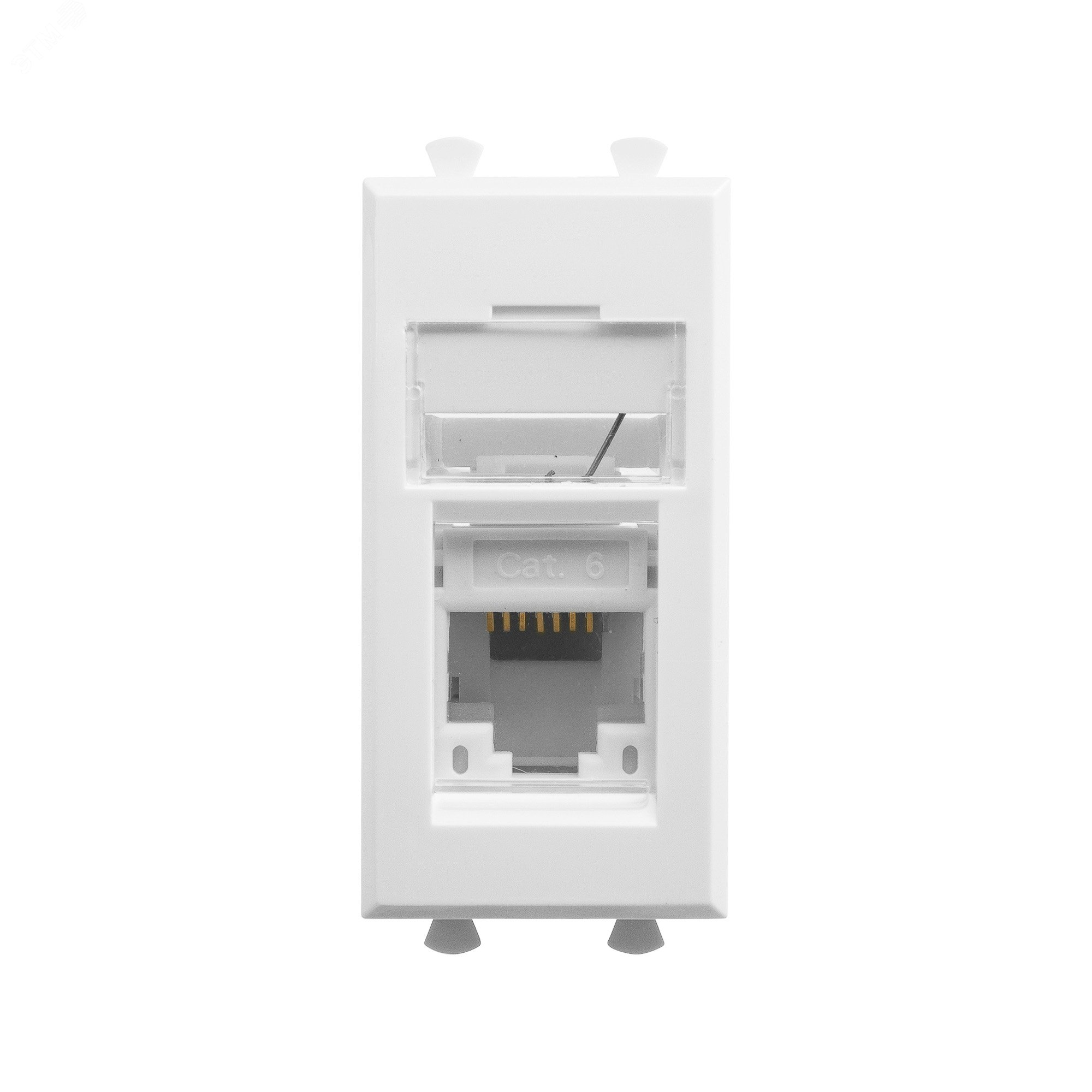 Компьютерная розетка Белое облако Avanti RJ-45 модульная, кат. 6, 1 мод