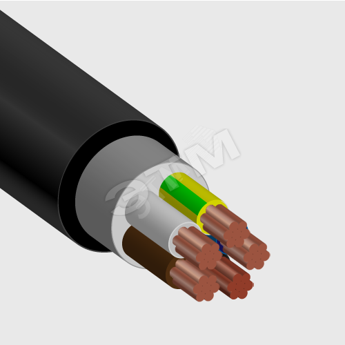Кабель силовой ВВГнг(А)-LSLTx 5×35 мк(N, PE)-0.66