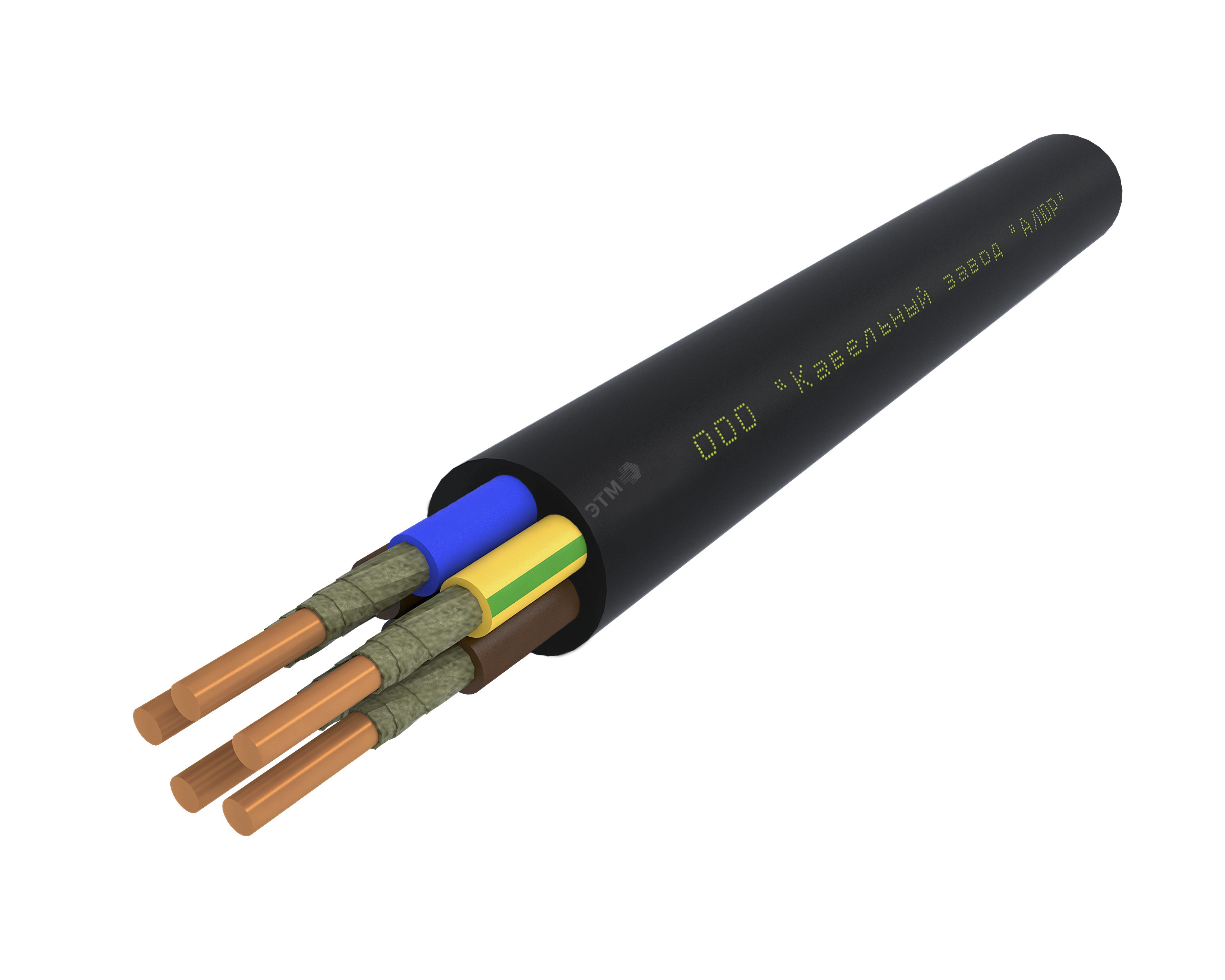 Кабель силовой ВВГнг(А)-FRLS 5х4 (N.PE)-0.66 однопроволочный барабан ТУ завода