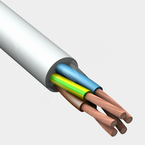 Провод ПВС 5х10 белый ТРТС