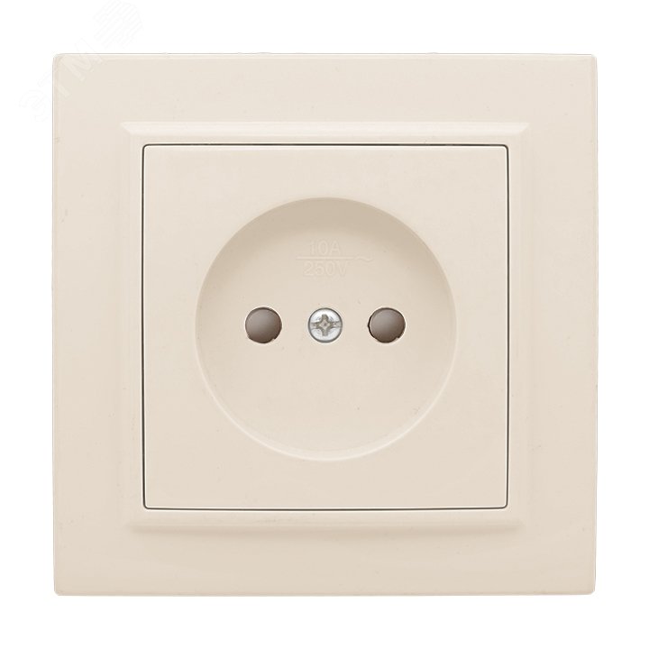 Купить Розетка одноместная СП без заземления 10А с защитными шторками бежевый Минск в Казани Розетка одноместная СП без заземления 10А с защитными шторками бежевый Минск