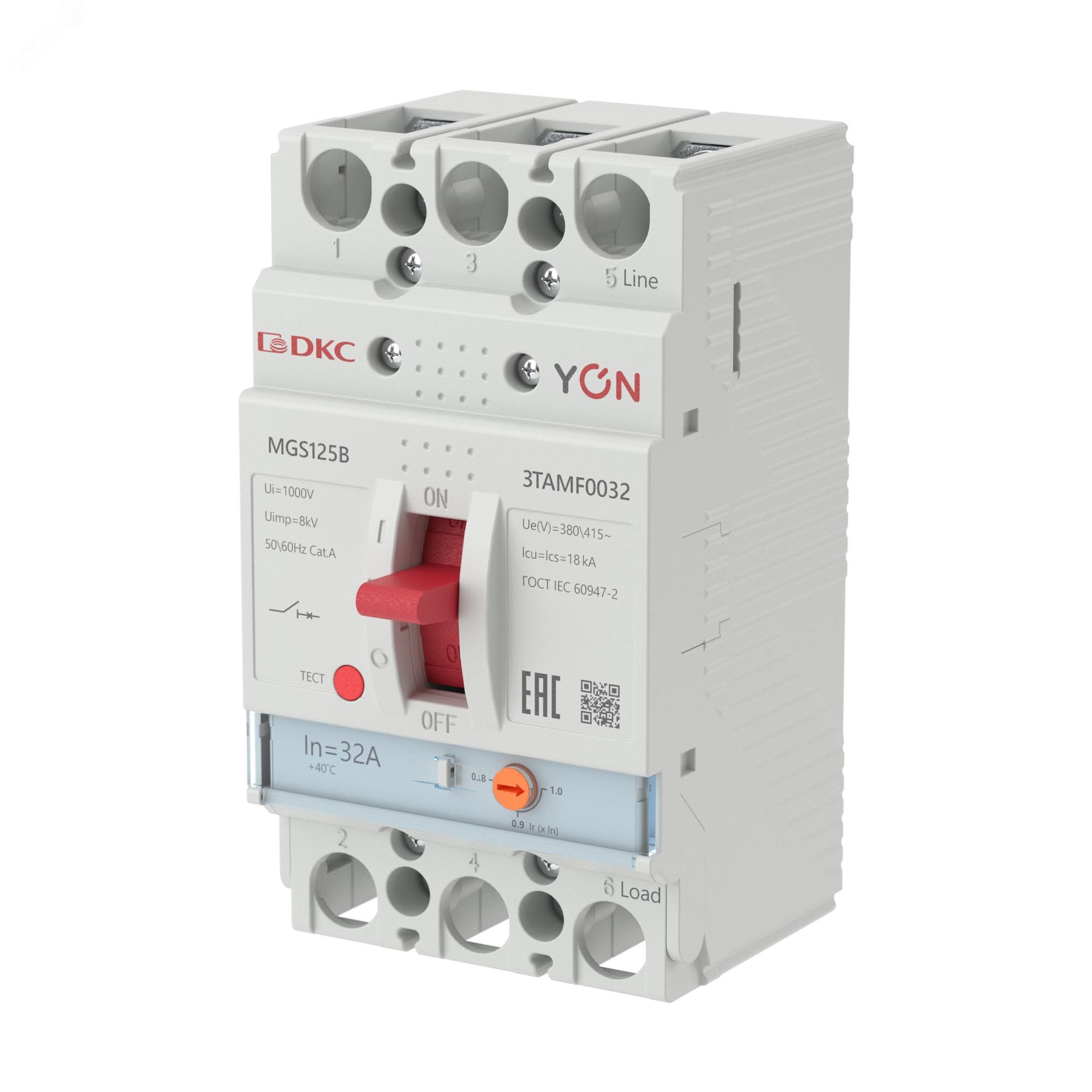 Выключатель автоматический YON MGS125 3P 25,6-32 A 18 kA