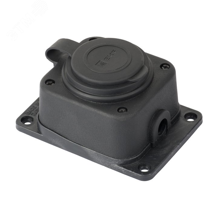 Купить Роз. одномест. с защит. крышкой каучуковая 230В 2P+PE 16A IP44 DIY в Казани Роз. одномест. с защит. крышкой каучуковая 230В 2P+PE 16A IP44 DIY