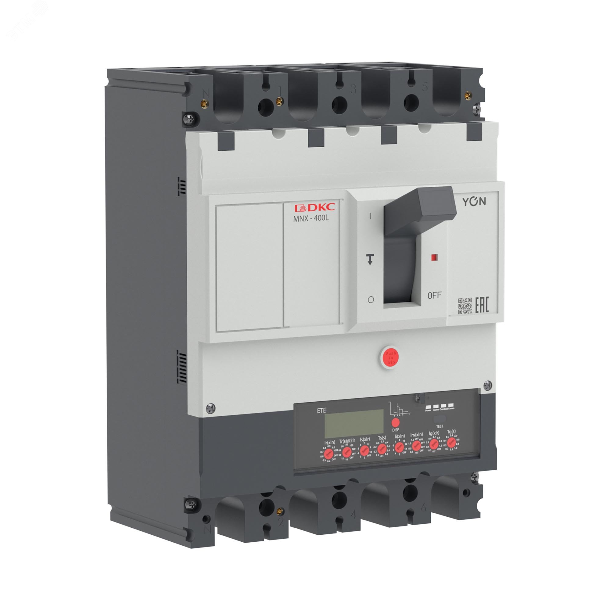 Купить Выключатель автоматический YON pro MNX400L 4P 400 A 70 kA при AC415V расцепитель ETE в Казани Выключатель автоматический YON pro MNX400L 4P 400 A 70 kA при AC415V расцепитель ETE