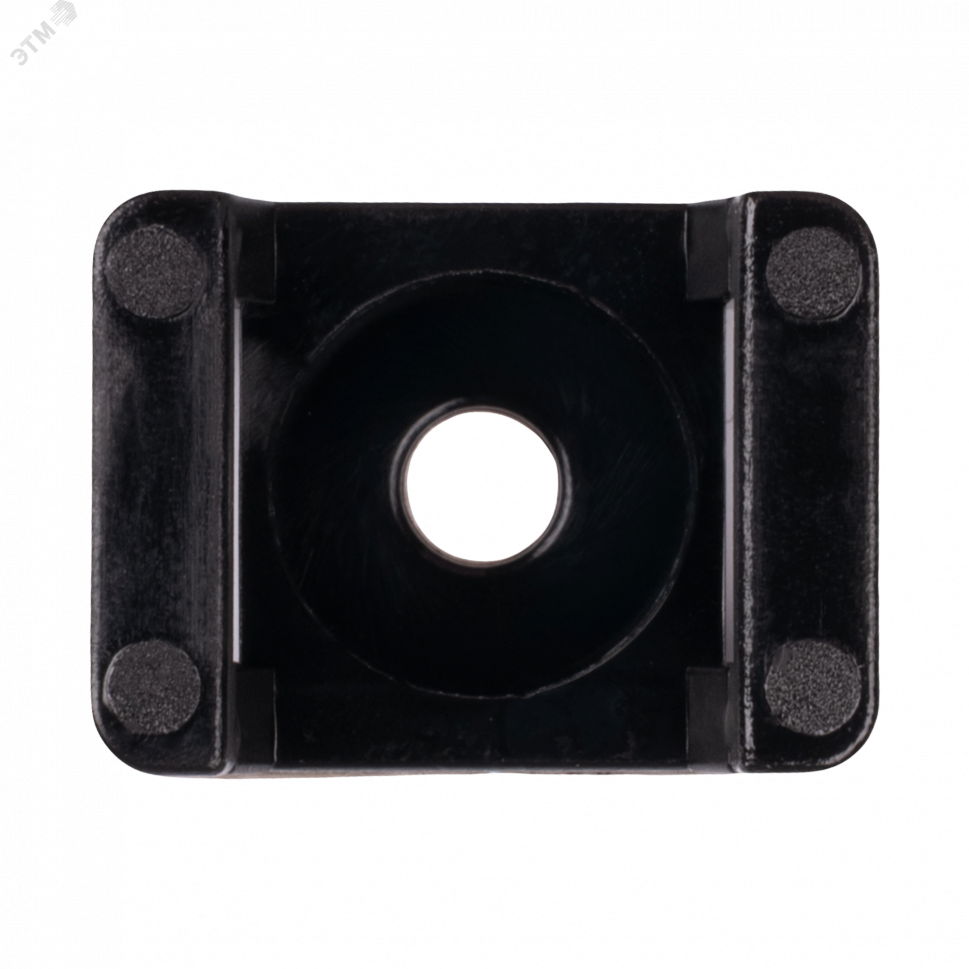 Купить Площадка под хомуты 22×16 с монтажным отверстием чёрная PA6.6 (100 шт/уп) Jazzway в Казани Площадка под хомуты 22×16 с монтажным отверстием чёрная PA6.6 (100 шт/уп) Jazzway