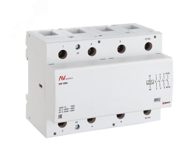 Купить Контактор модульный КМ 100А 2NO+2NC 24VAC (6 мод.) AVERES в Казани Контактор модульный КМ 100А 2NO+2NC 24VAC (6 мод.) AVERES