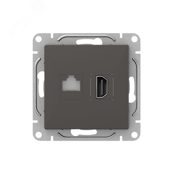 Купить Механизм розетки HDMI+RJ45 (cat5) мокко Эпика EKF в Казани Механизм розетки HDMI+RJ45 (cat5) мокко Эпика EKF