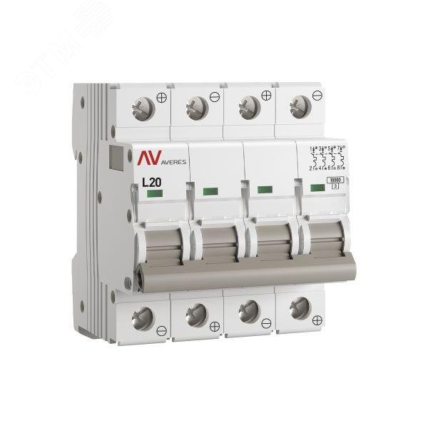 Купить Выключатель автоматический AV-10 DC 4P 20A (L) 10kA EKF AVERES в Казани Выключатель автоматический AV-10 DC 4P 20A (L) 10kA EKF AVERES
