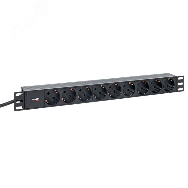 Купить Блок розеток PDU TERACOM PRO 19′ 1U 16А/250В 9 роз. Schuko шнур 2 м 3×1.5 мм2 вилка Schuko корпус пластик черный в Казани Блок розеток PDU TERACOM PRO 19′ 1U 16А/250В 9 роз. Schuko шнур 2 м 3×1.5 мм2 вилка Schuko корпус пластик черный