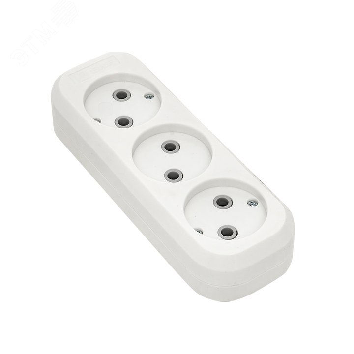 Купить Колодка 3 гнезда без заземления 10 А Эксперт в Казани Колодка 3 гнезда без заземления 10 А Эксперт