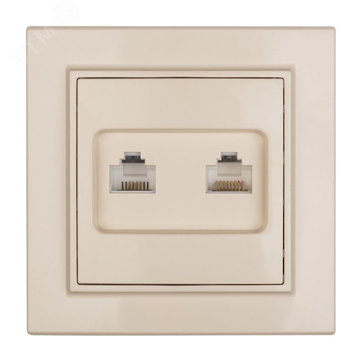Купить Розетка RJ-45+Phone СП бежевый Минск в Казани Розетка RJ-45+Phone СП бежевый Минск