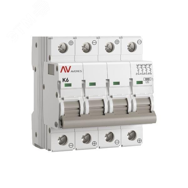Купить Выключатель автоматический AV-10 DC 4P 6A (K) 10kA AVERES в Казани Выключатель автоматический AV-10 DC 4P 6A (K) 10kA AVERES