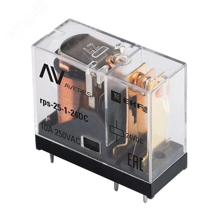 Купить Реле промежуточное РП slim 25/1 10A 24В DC AVERES в Казани Реле промежуточное РП slim 25/1 10A 24В DC AVERES