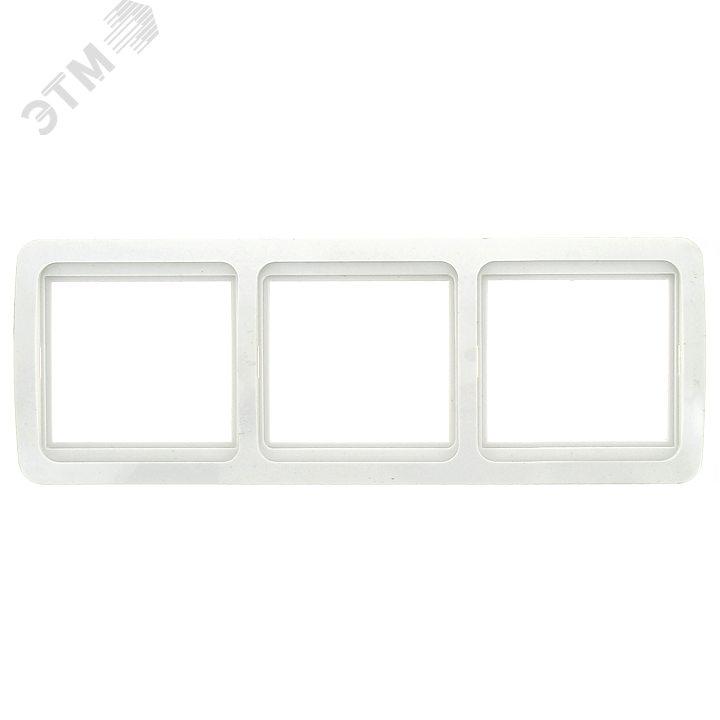 Купить Лондон Рамка 3 поста горизонтальная белая в Казани Лондон Рамка 3 поста горизонтальная белая