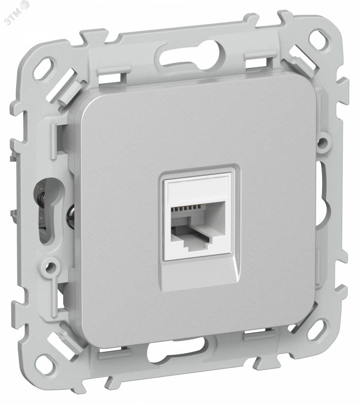 Купить FLITE Розетка компьютерная RJ45 категория 5Е UTP РК5е-1-0-ФлА алюминий IEK в Казани FLITE Розетка компьютерная RJ45 категория 5Е UTP РК5е-1-0-ФлА алюминий IEK