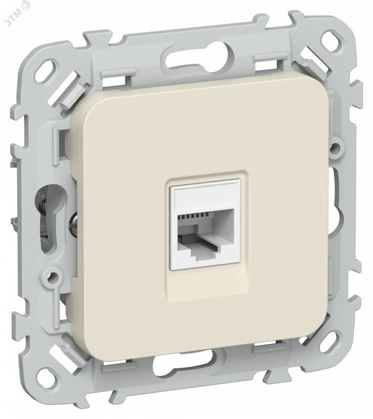 FLITE Розетка компьютерная RJ45 категория 5Е UTP РК5е-1-0-ФлСл сливочный IEK