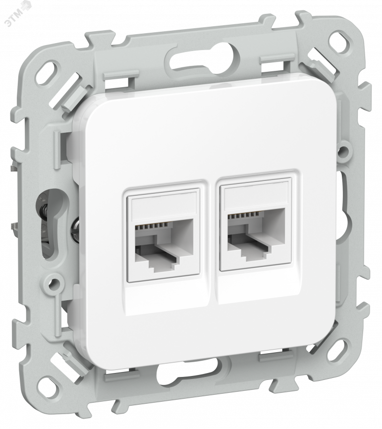 FLITE Розетка 2-местная компьютерная RJ45 категория 6 UTP РК6-2-0-ФлБ белый IEK