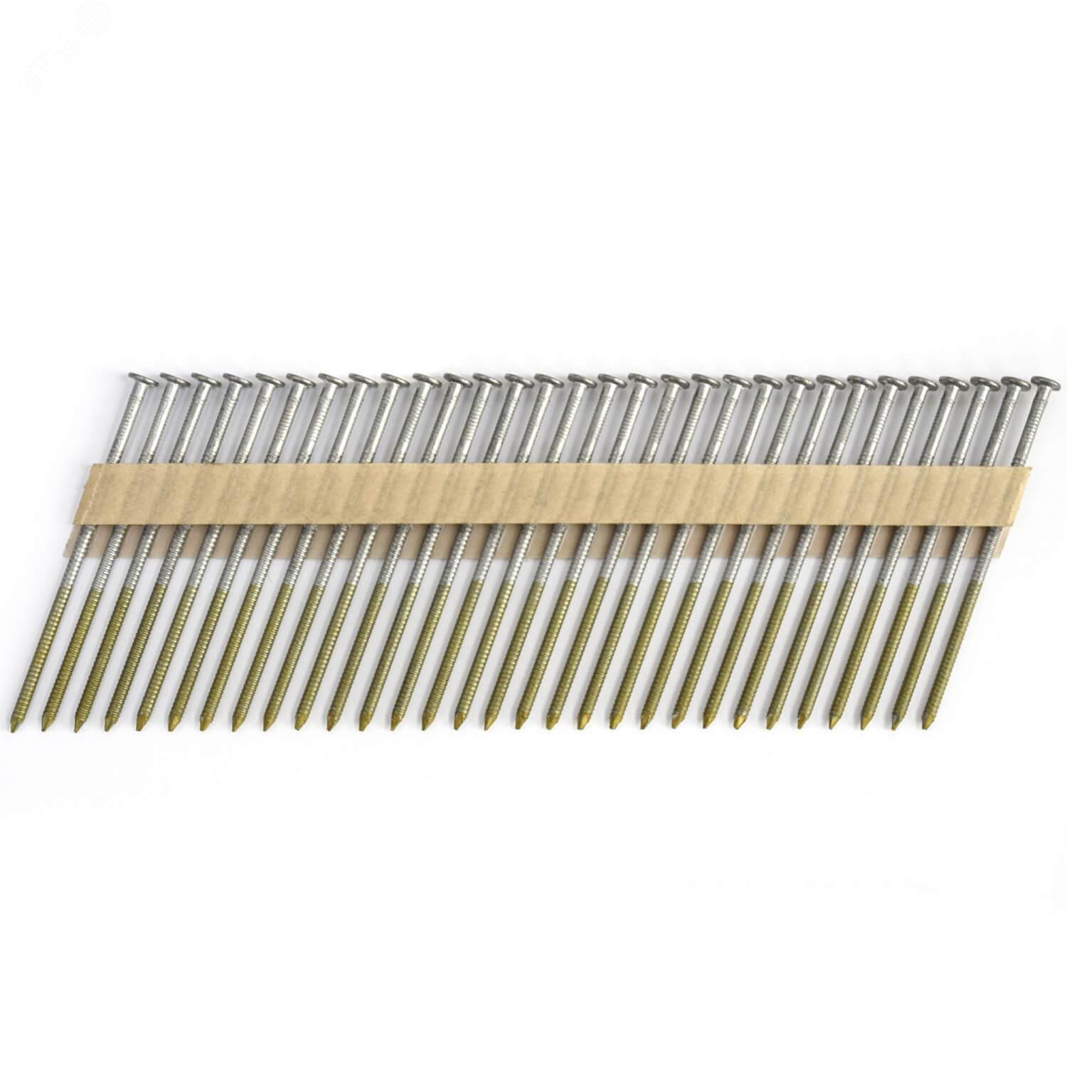 Купить Гвозди реечные 21 градус для работ по дереву для строительства (3.1/90 мм, кольц.накатка ,2000 шт/уп в Казани Гвозди реечные 21 градус для работ по дереву для строительства (3.1/90 мм, кольц.накатка ,2000 шт/уп